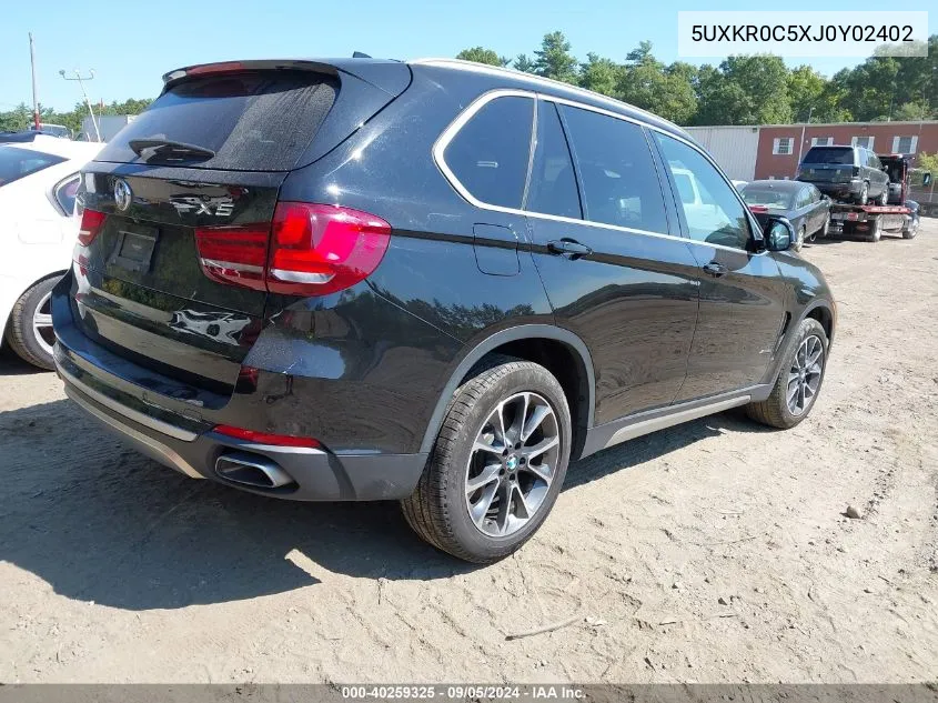 2018 BMW X5 xDrive35I VIN: 5UXKR0C5XJ0Y02402 Lot: 40259325