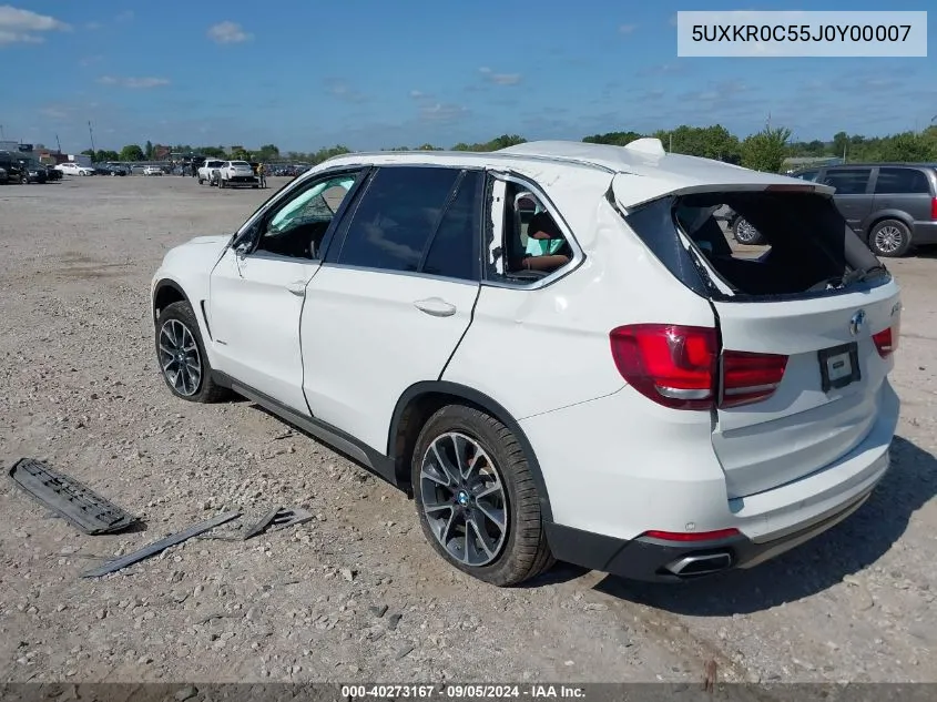 5UXKR0C55J0Y00007 2018 BMW X5 xDrive35I