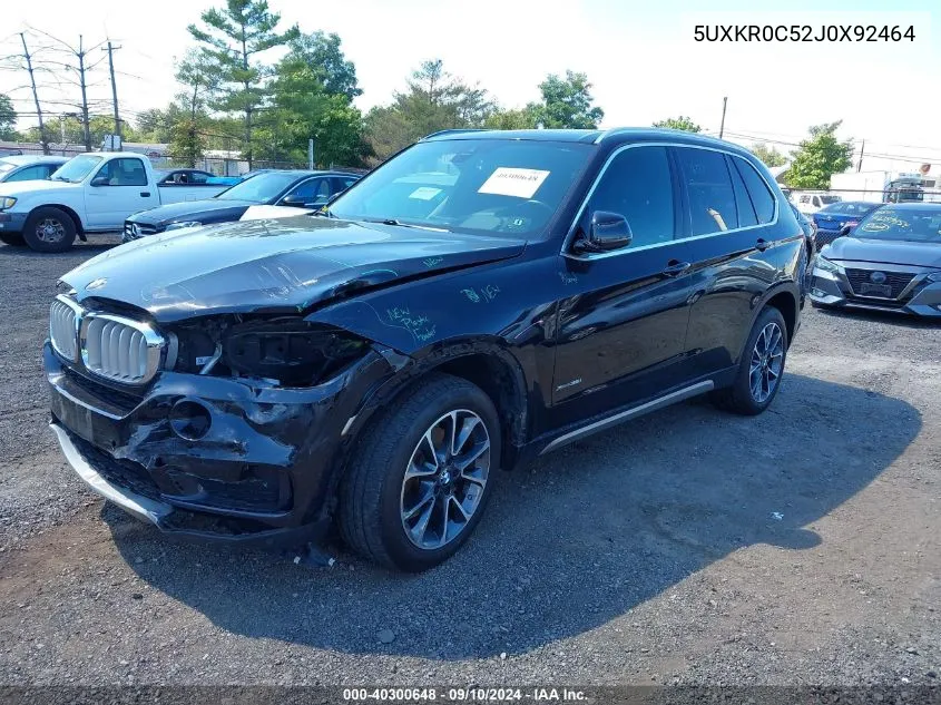 2018 BMW X5 xDrive35I VIN: 5UXKR0C52J0X92464 Lot: 40300648