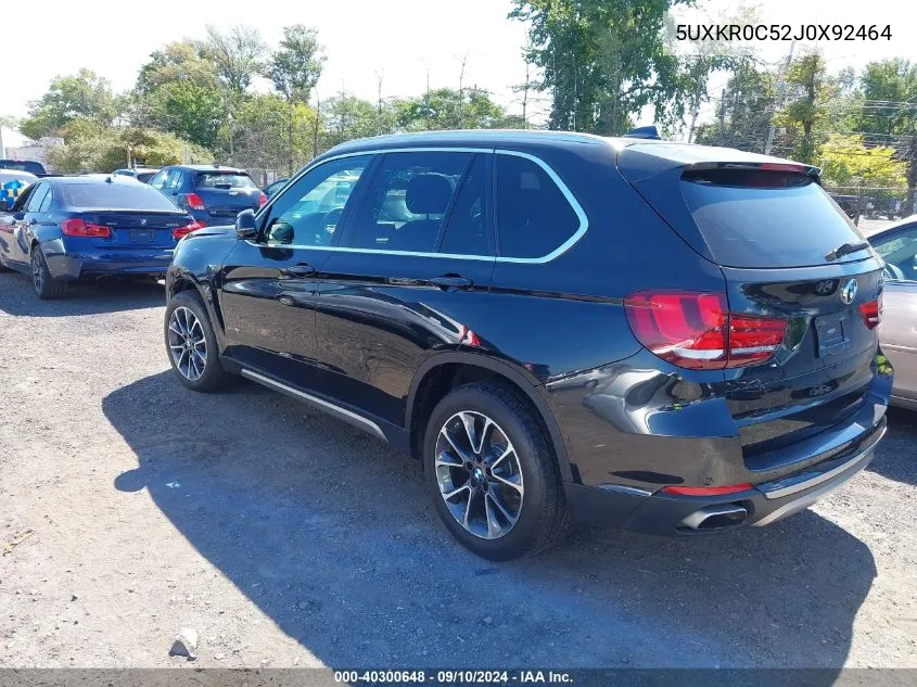 2018 BMW X5 xDrive35I VIN: 5UXKR0C52J0X92464 Lot: 40300648