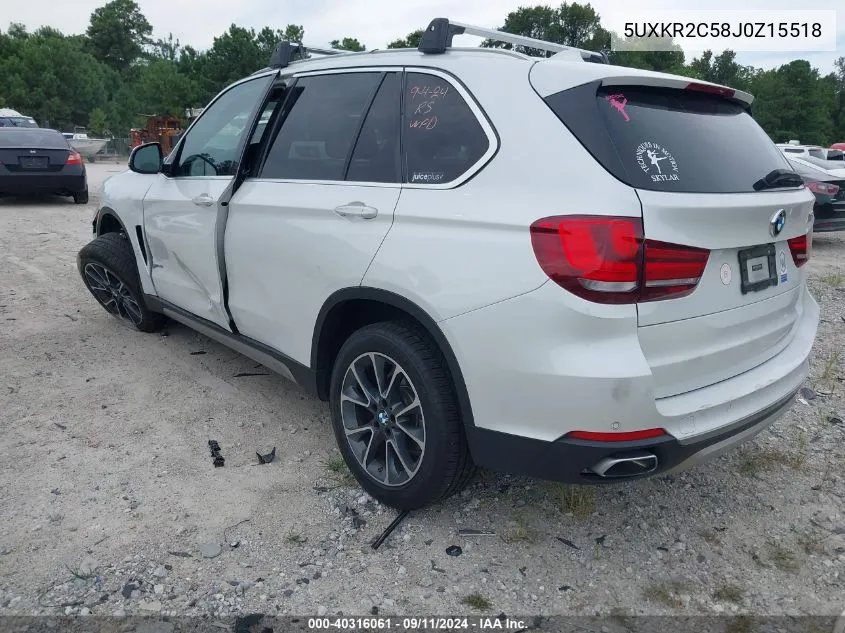 2018 BMW X5 Sdrive35I VIN: 5UXKR2C58J0Z15518 Lot: 40316061