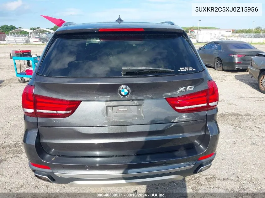 5UXKR2C5XJ0Z15956 2018 BMW X5 Sdrive35I