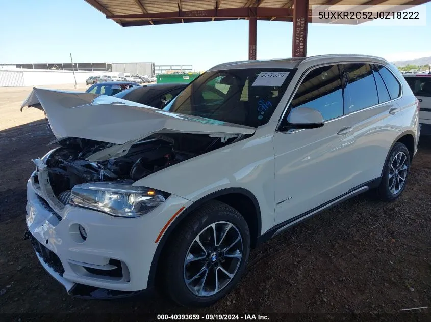 2018 BMW X5 Sdrive35I VIN: 5UXKR2C52J0Z18222 Lot: 40393659