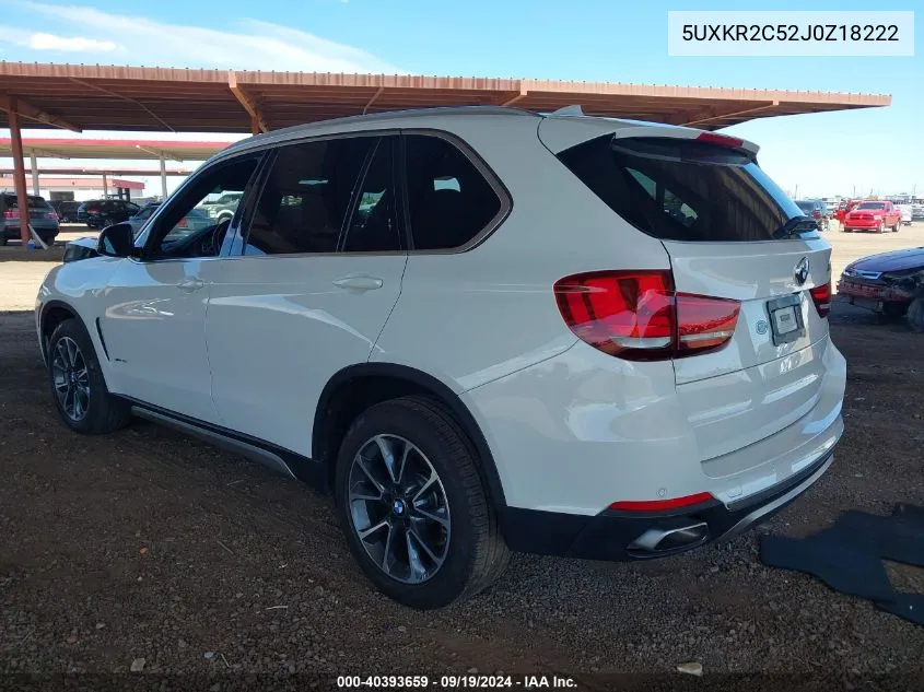 2018 BMW X5 Sdrive35I VIN: 5UXKR2C52J0Z18222 Lot: 40393659