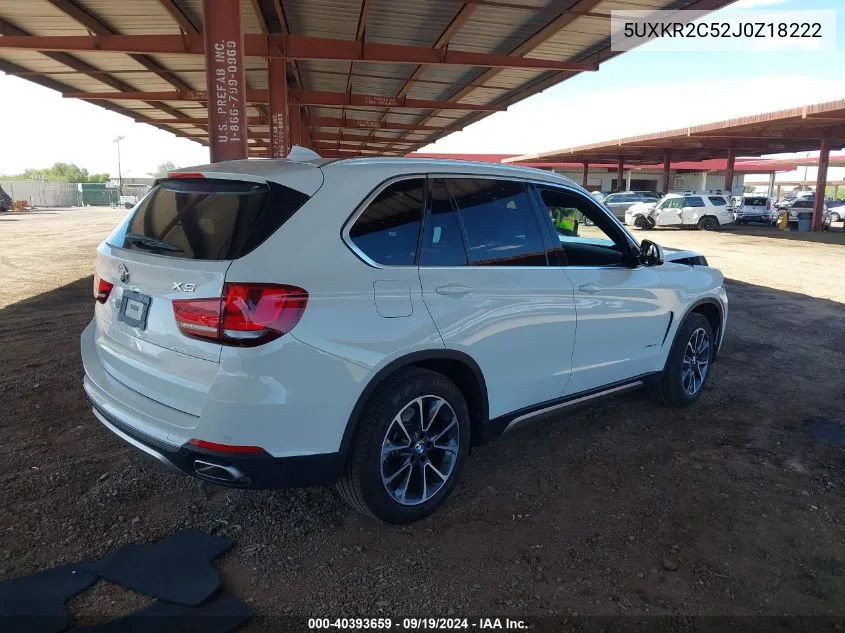 2018 BMW X5 Sdrive35I VIN: 5UXKR2C52J0Z18222 Lot: 40393659