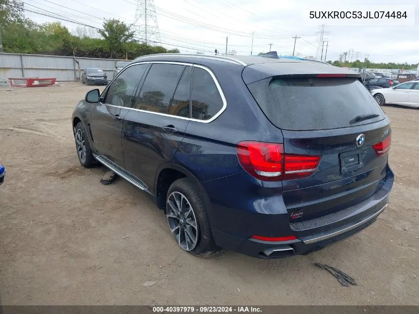 2018 BMW X5 xDrive35I VIN: 5UXKR0C53JL074484 Lot: 40397979