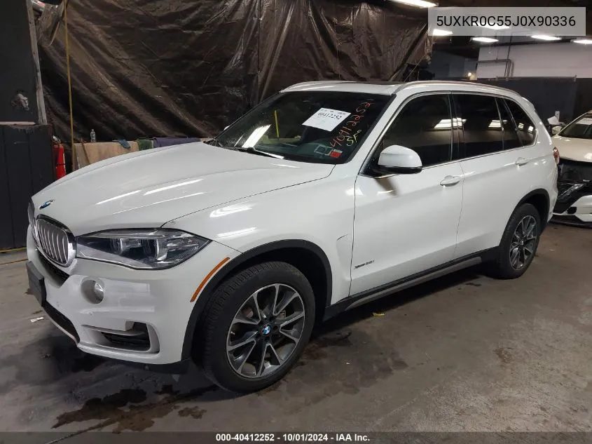 2018 BMW X5 xDrive35I VIN: 5UXKR0C55J0X90336 Lot: 40412252