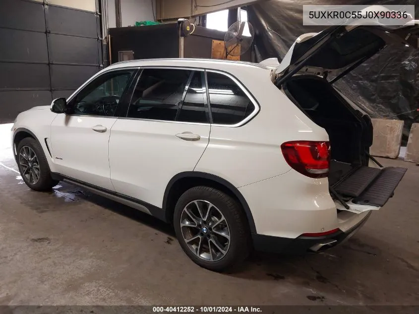 2018 BMW X5 xDrive35I VIN: 5UXKR0C55J0X90336 Lot: 40412252