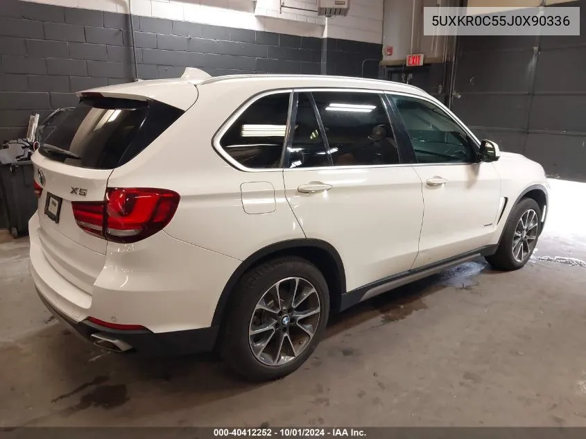 2018 BMW X5 xDrive35I VIN: 5UXKR0C55J0X90336 Lot: 40412252