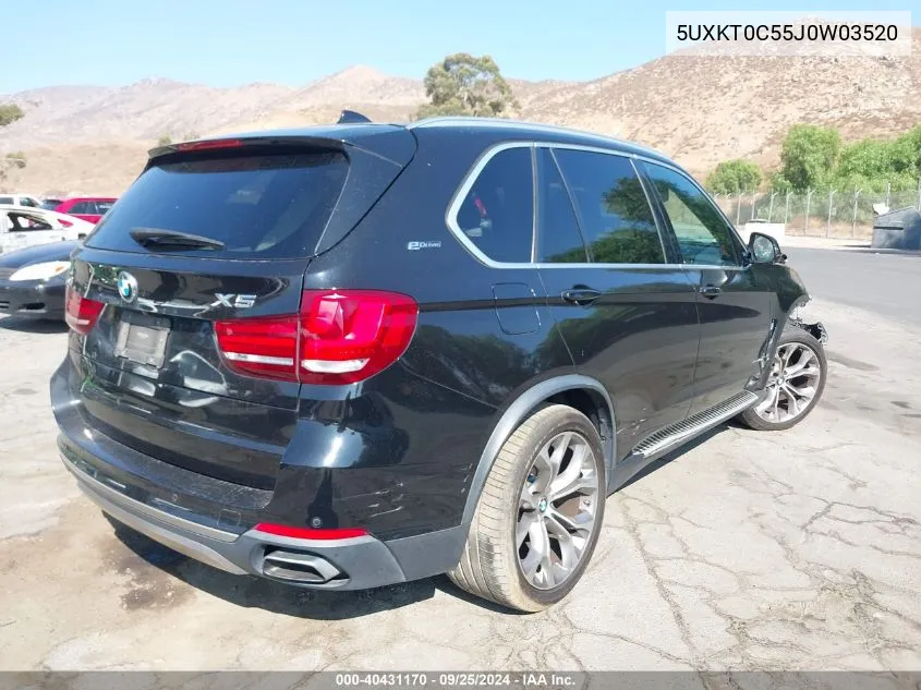 2018 BMW X5 Edrive xDrive40E Iperformance VIN: 5UXKT0C55J0W03520 Lot: 40431170