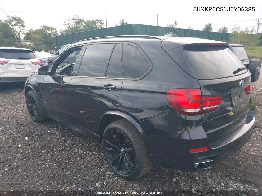 2018 BMW X5 xDrive35I VIN: 5UXKR0C51J0Y06385 Lot: 40434594