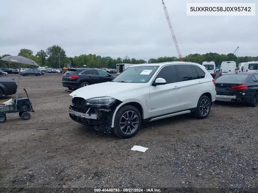 2018 BMW X5 xDrive35I VIN: 5UXKR0C58J0X95742 Lot: 40448793