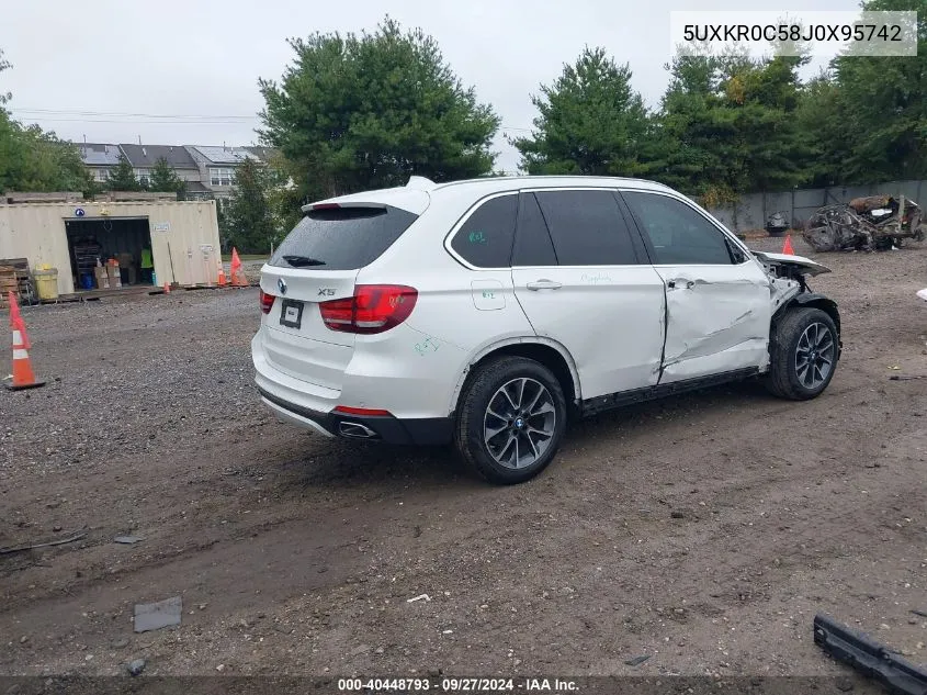 2018 BMW X5 xDrive35I VIN: 5UXKR0C58J0X95742 Lot: 40448793