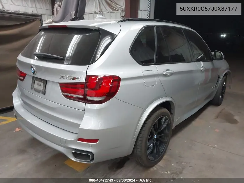 2018 BMW X5 xDrive35I VIN: 5UXKR0C57J0X87177 Lot: 40472749