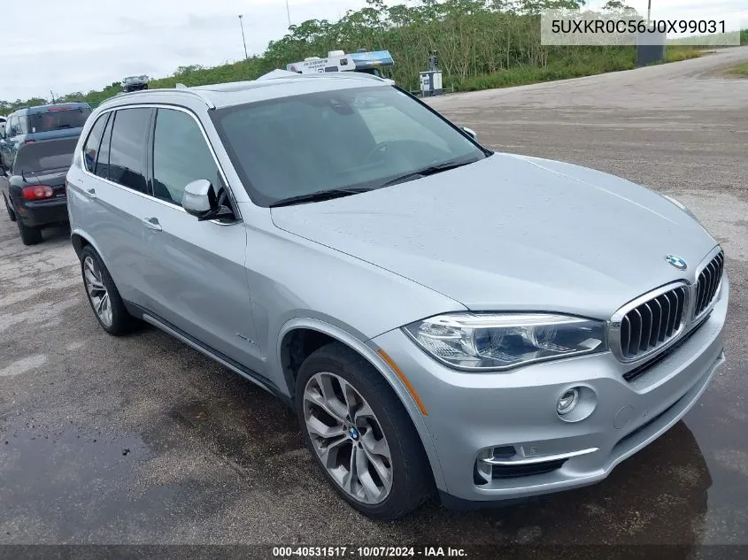 2018 BMW X5 xDrive35I VIN: 5UXKR0C56J0X99031 Lot: 40531517