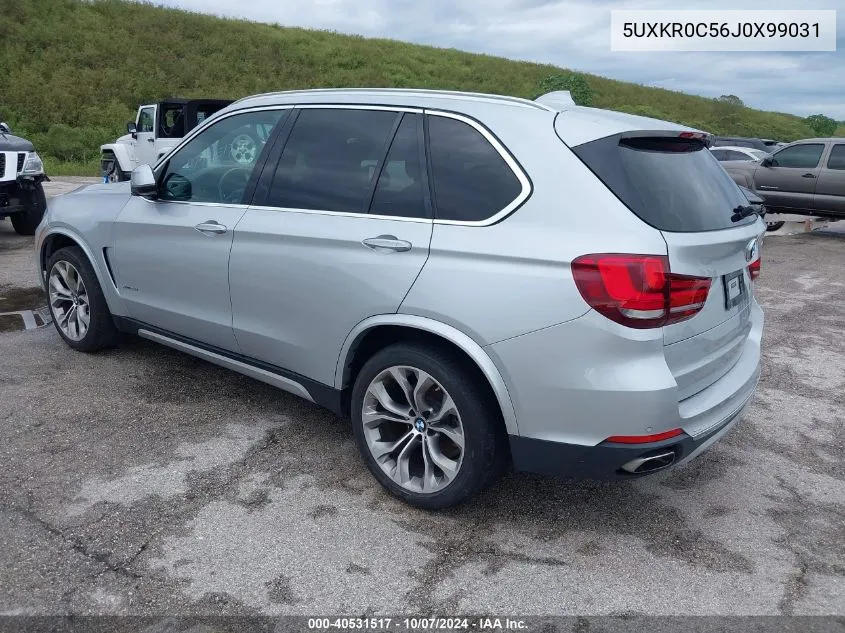 2018 BMW X5 xDrive35I VIN: 5UXKR0C56J0X99031 Lot: 40531517