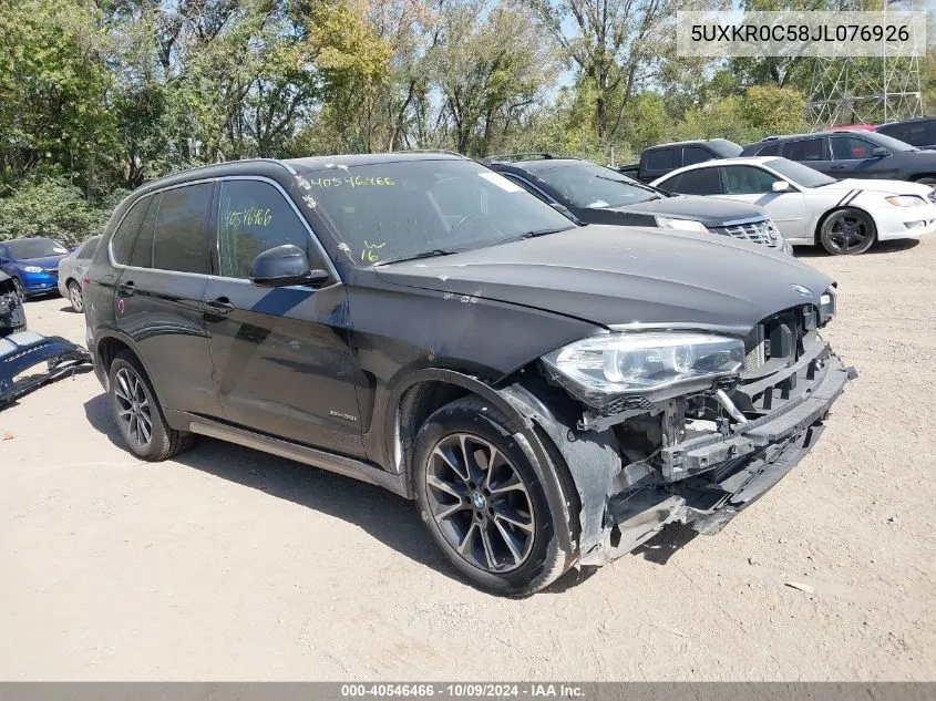 2018 BMW X5 xDrive35I VIN: 5UXKR0C58JL076926 Lot: 40546466