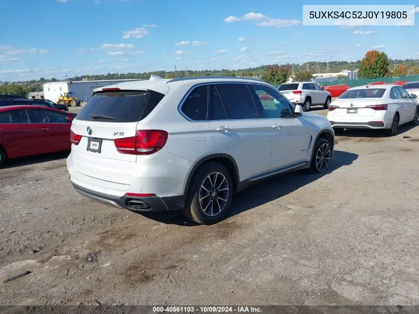 2018 BMW X5 xDrive35D VIN: 5UXKS4C52J0Y19805 Lot: 40561103