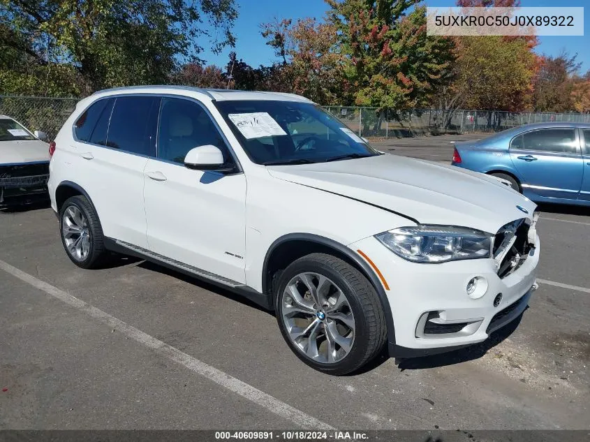 2018 BMW X5 xDrive35I VIN: 5UXKR0C50J0X89322 Lot: 40609891