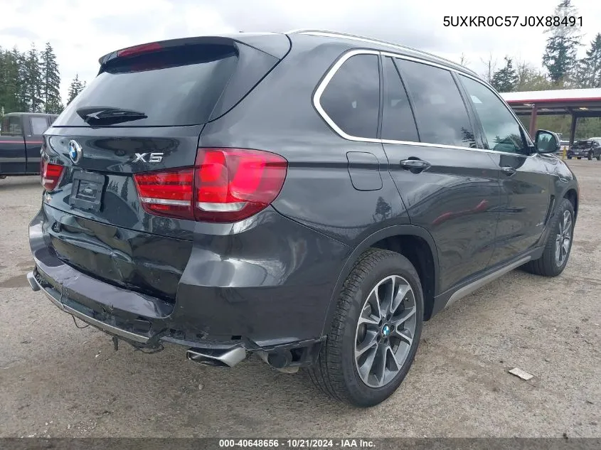 2018 BMW X5 xDrive35I VIN: 5UXKR0C57J0X88491 Lot: 40648656