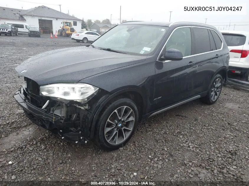 2018 BMW X5 xDrive35I VIN: 5UXKR0C51J0Y04247 Lot: 40728936