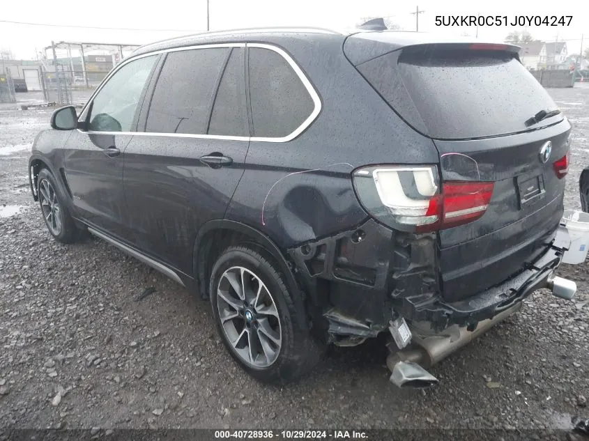 2018 BMW X5 xDrive35I VIN: 5UXKR0C51J0Y04247 Lot: 40728936