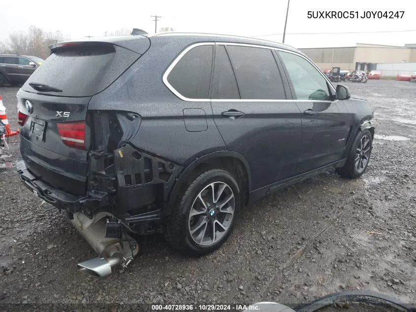 2018 BMW X5 xDrive35I VIN: 5UXKR0C51J0Y04247 Lot: 40728936