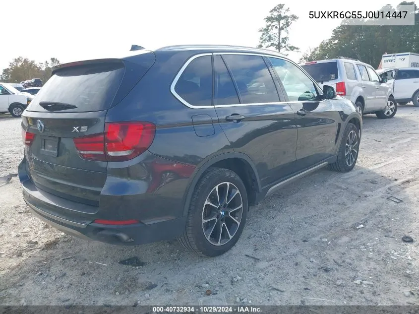 2018 BMW X5 xDrive50I VIN: 5UXKR6C55J0U14447 Lot: 40732934