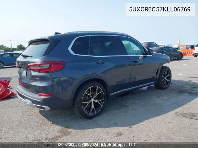 2019 BMW X5 VIN: 5UXCR6C57KLL06769 Lot: 12092363