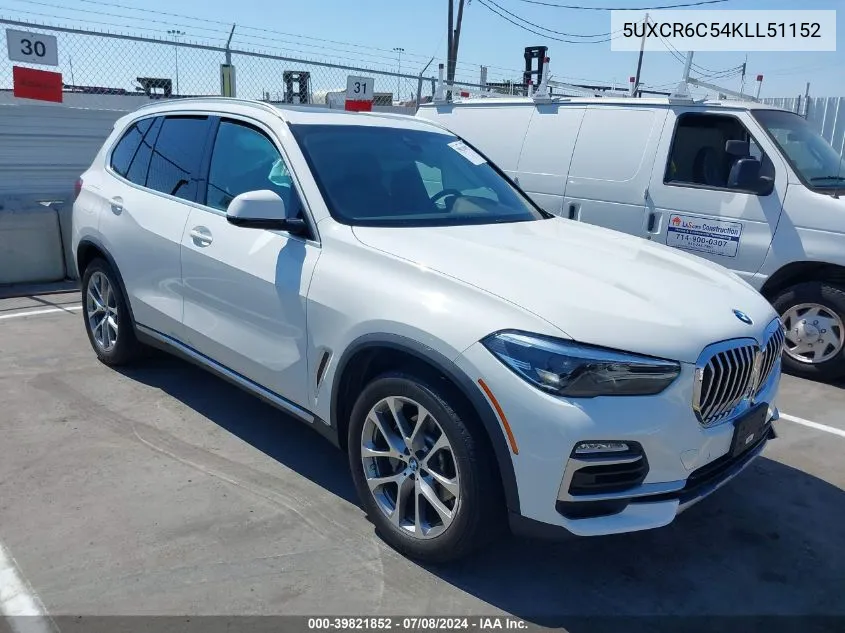 2019 BMW X5 xDrive40I VIN: 5UXCR6C54KLL51152 Lot: 39821852