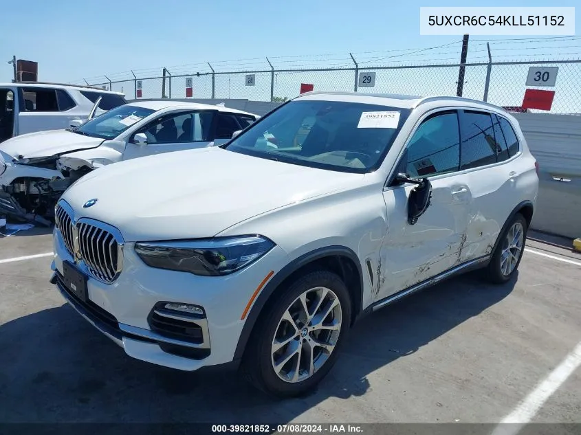 2019 BMW X5 xDrive40I VIN: 5UXCR6C54KLL51152 Lot: 39821852