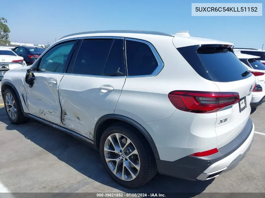 2019 BMW X5 xDrive40I VIN: 5UXCR6C54KLL51152 Lot: 39821852