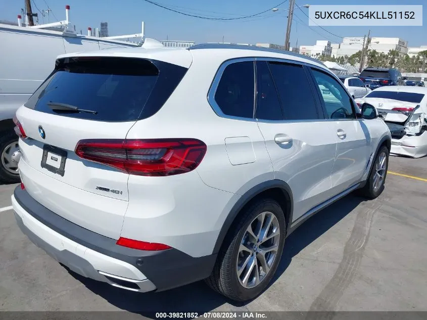 2019 BMW X5 xDrive40I VIN: 5UXCR6C54KLL51152 Lot: 39821852