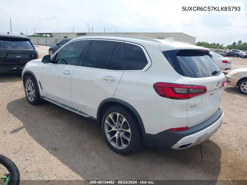 2019 BMW X5 xDrive40I VIN: 5UXCR6C57KLK85793 Lot: 40134462