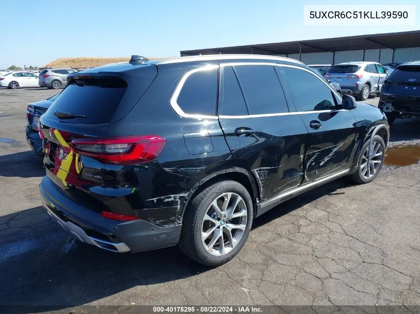 2019 BMW X5 xDrive40I VIN: 5UXCR6C51KLL39590 Lot: 40175295