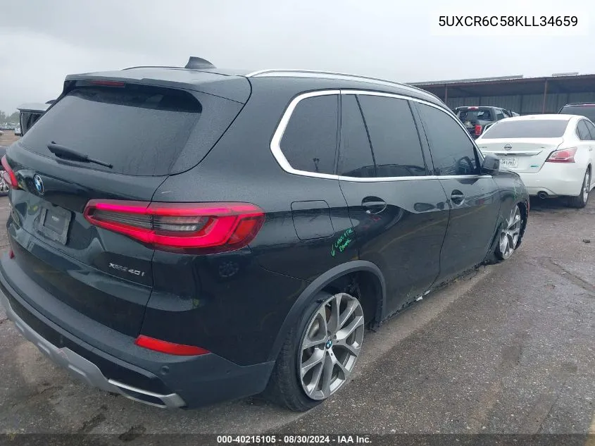 2019 BMW X5 xDrive40I VIN: 5UXCR6C58KLL34659 Lot: 40215105