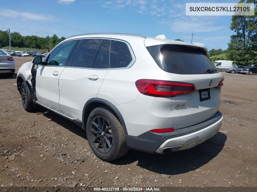 2019 BMW X5 xDrive40I VIN: 5UXCR6C57KLL27105 Lot: 40222705