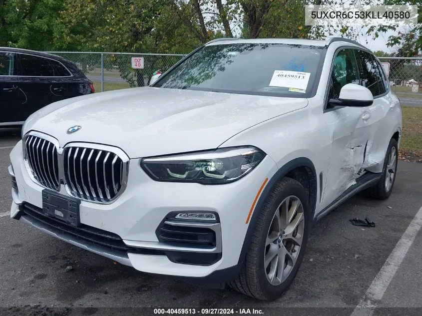 2019 BMW X5 xDrive40I VIN: 5UXCR6C53KLL40580 Lot: 40459513