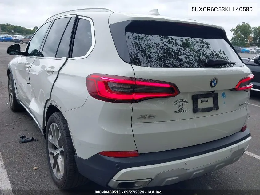 2019 BMW X5 xDrive40I VIN: 5UXCR6C53KLL40580 Lot: 40459513