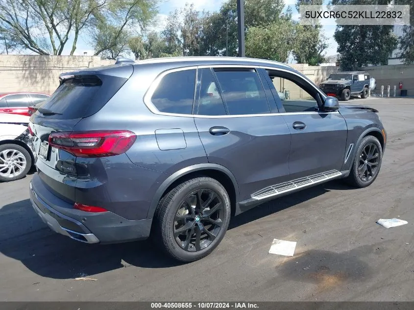 2019 BMW X5 xDrive40I VIN: 5UXCR6C52KLL22832 Lot: 40508655