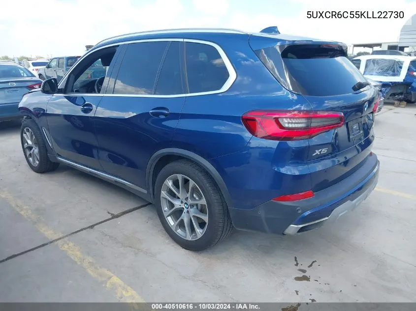 2019 BMW X5 xDrive40I VIN: 5UXCR6C55KLL22730 Lot: 40510616