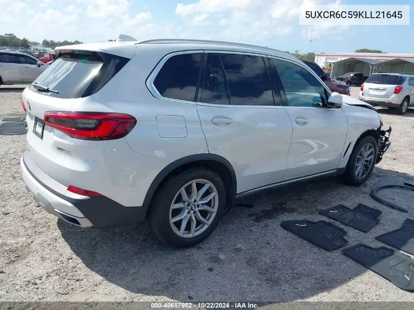 2019 BMW X5 xDrive40I VIN: 5UXCR6C59KLL21645 Lot: 40657952