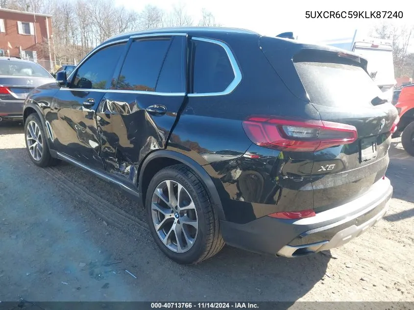 2019 BMW X5 xDrive40I VIN: 5UXCR6C59KLK87240 Lot: 40713766