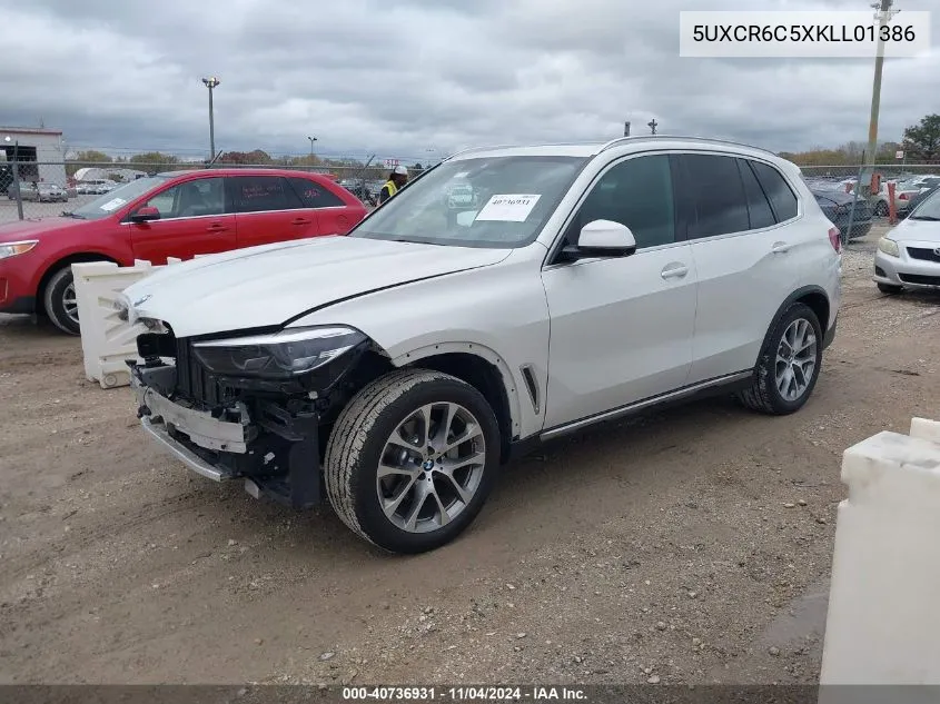 2019 BMW X5 xDrive40I VIN: 5UXCR6C5XKLL01386 Lot: 40736931