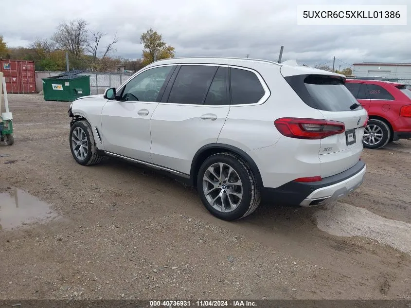 2019 BMW X5 xDrive40I VIN: 5UXCR6C5XKLL01386 Lot: 40736931