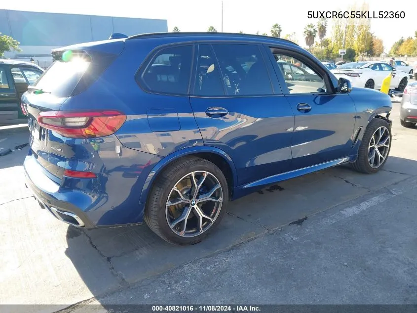 2019 BMW X5 xDrive40I VIN: 5UXCR6C55KLL52360 Lot: 40821016