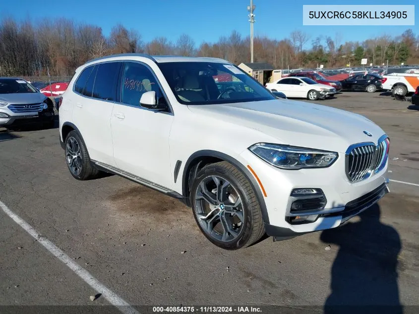 2019 BMW X5 xDrive40I VIN: 5UXCR6C58KLL34905 Lot: 40854375