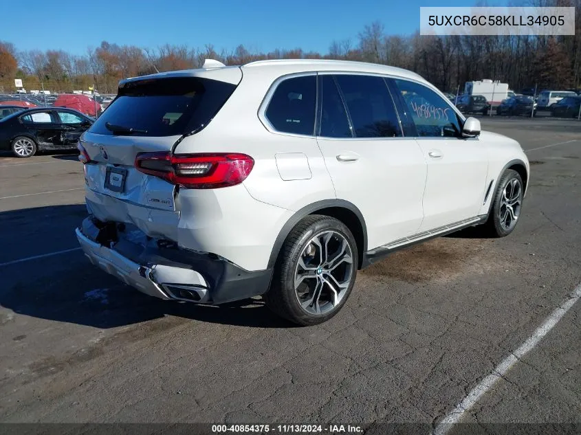 2019 BMW X5 xDrive40I VIN: 5UXCR6C58KLL34905 Lot: 40854375