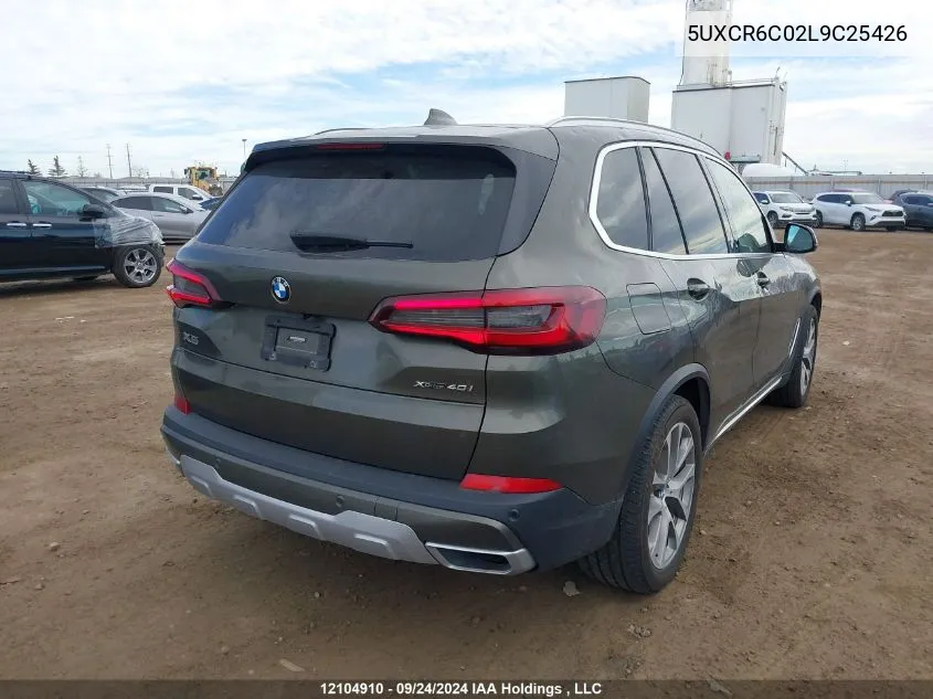 2020 BMW X5 VIN: 5UXCR6C02L9C25426 Lot: 12104910