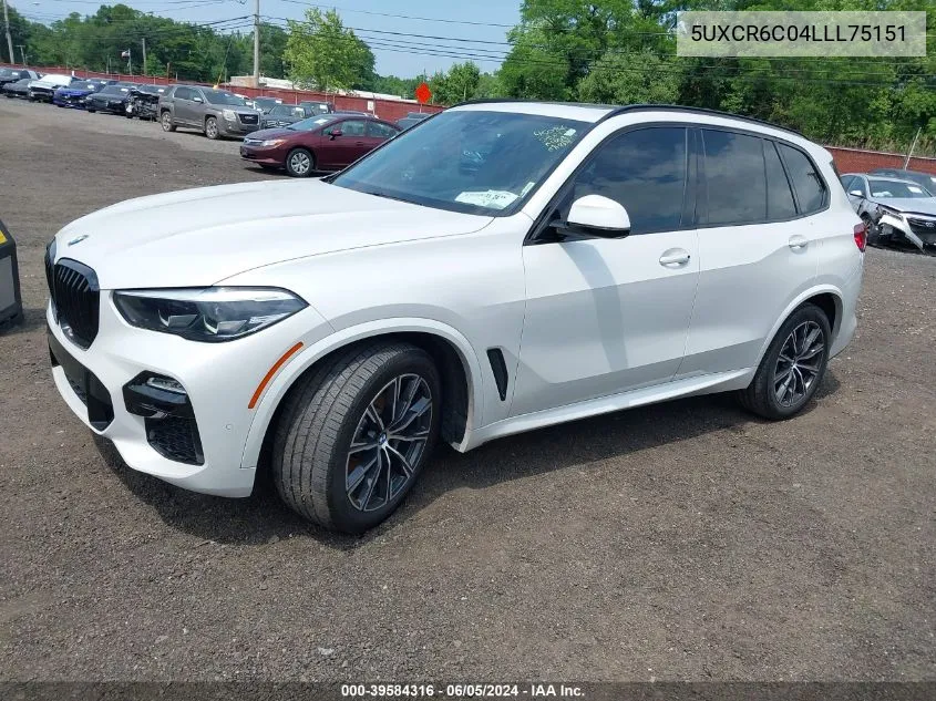 2020 BMW X5 xDrive40I VIN: 5UXCR6C04LLL75151 Lot: 39584316